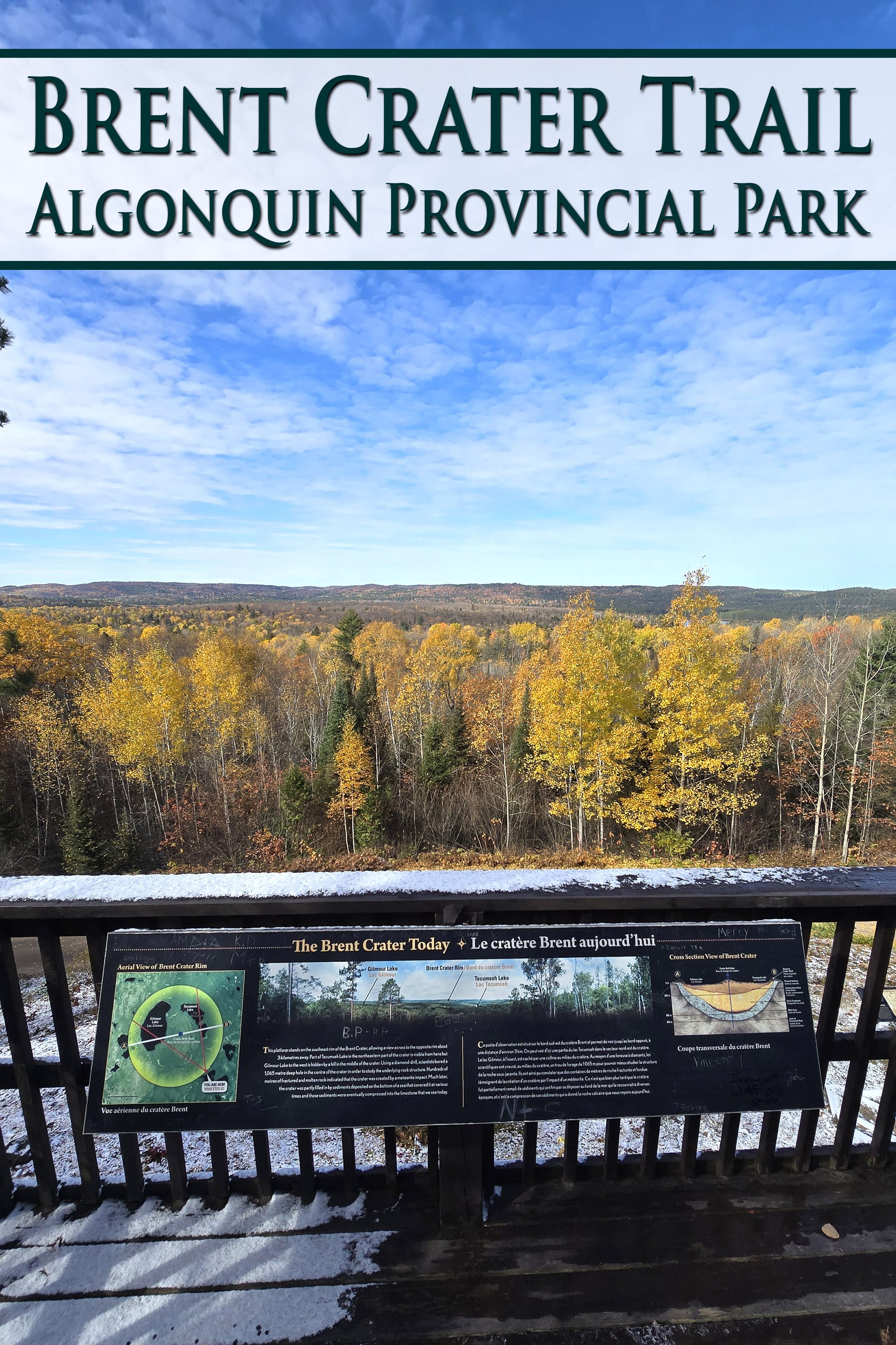 A view over the brent crater, from the brent crater trail observation tower.